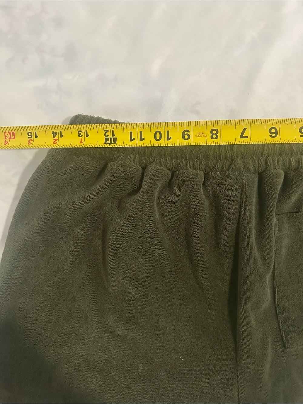 Pam & Gela Olive Green Matching Set Terry Cloth Jacket and Shorts Size Small - Picture 7 of 11